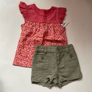 Old Navy Girls Shorts and Tank Top Outfit Size 18-24 months